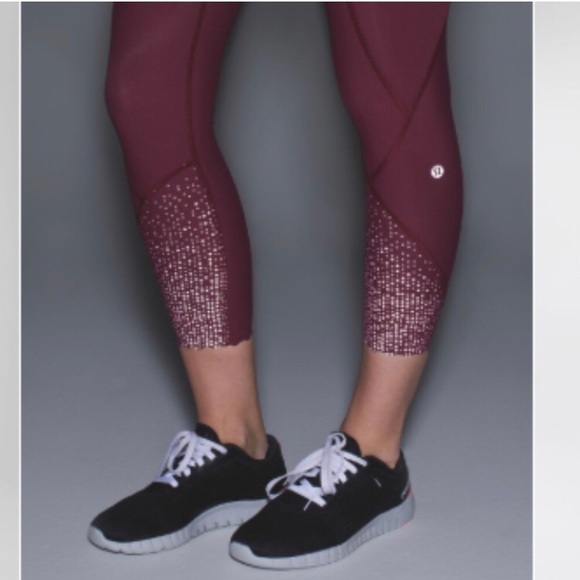 lululemon athletica Pants - Lululemon Tight Stuff Tight Wine Berry Reflective